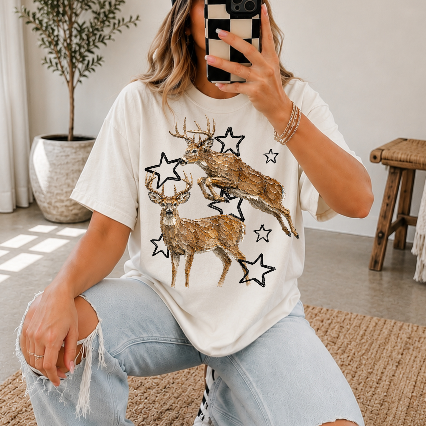 PAINTED DEER - DTF TRANSFER