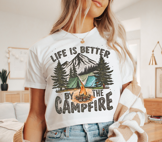 LIFE IS BETTER BY THE CAMPFIRE GRUNGE - DTF TRANSFER