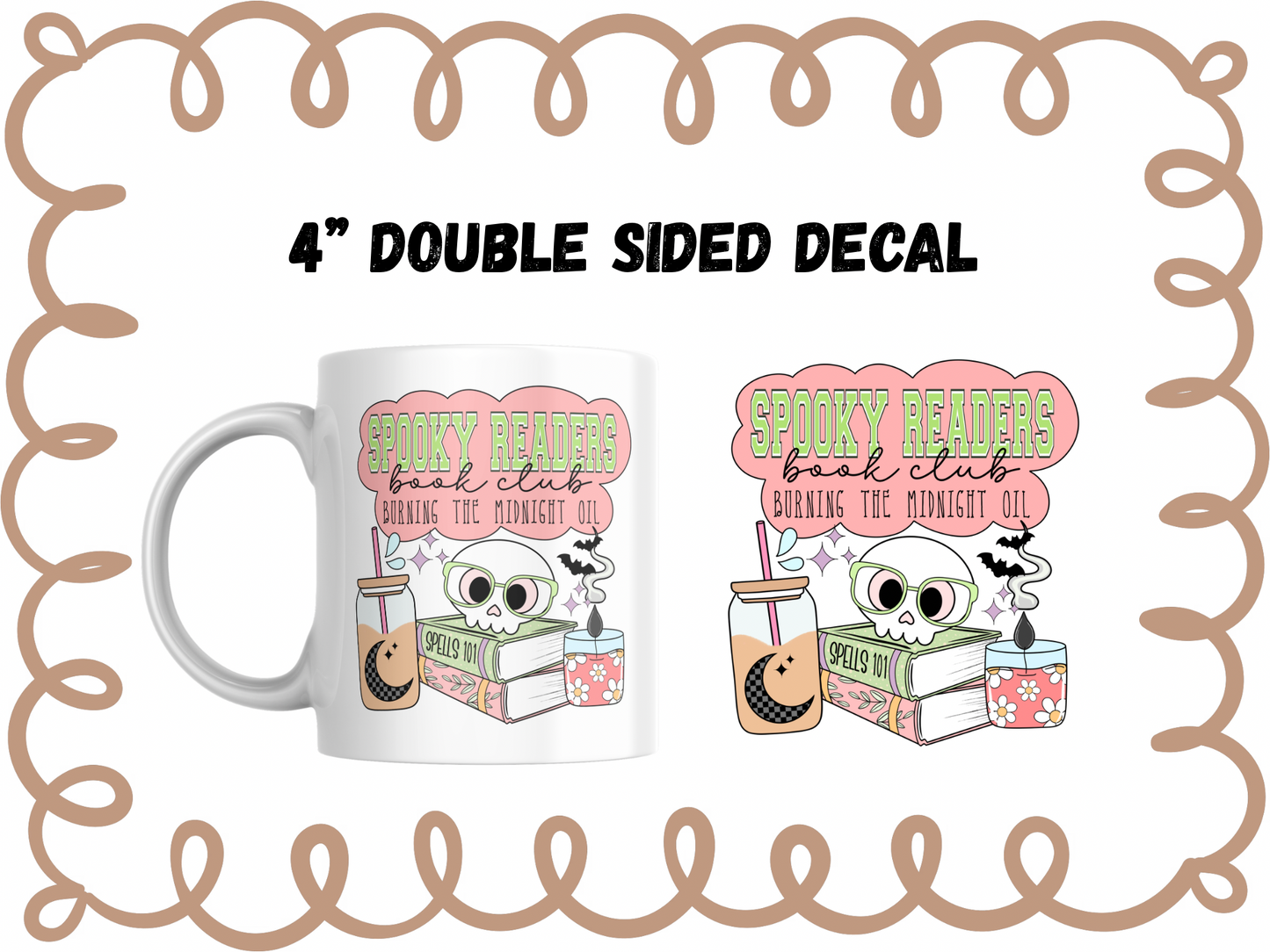 SPOOKY READERS BOOK CLUB - DECAL DOUBLE SIDED
