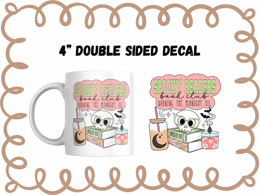 SPOOKY READERS BOOK CLUB - DECAL DOUBLE SIDED