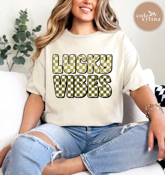 CHECKERED LUCKY VIBES (3 OPTIONS) - DTF TRANSFER