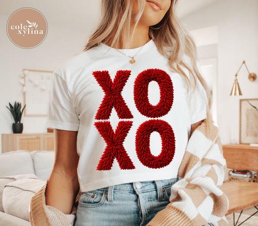 FAUX LATCH HOOK XOXO - DTF TRANSFER
