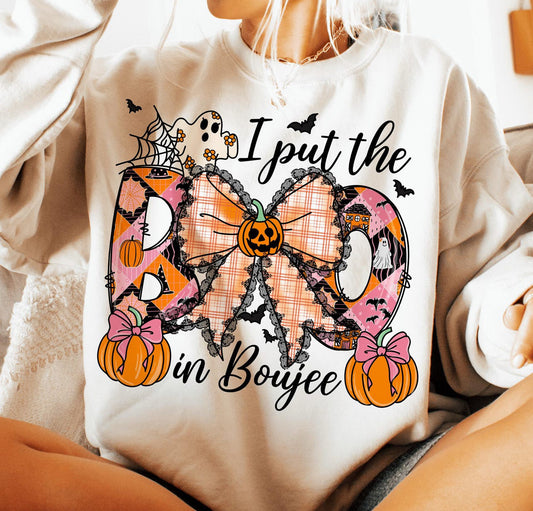 I PUT THE BOO IN BOUJEE BOW - DTF TRANSFER