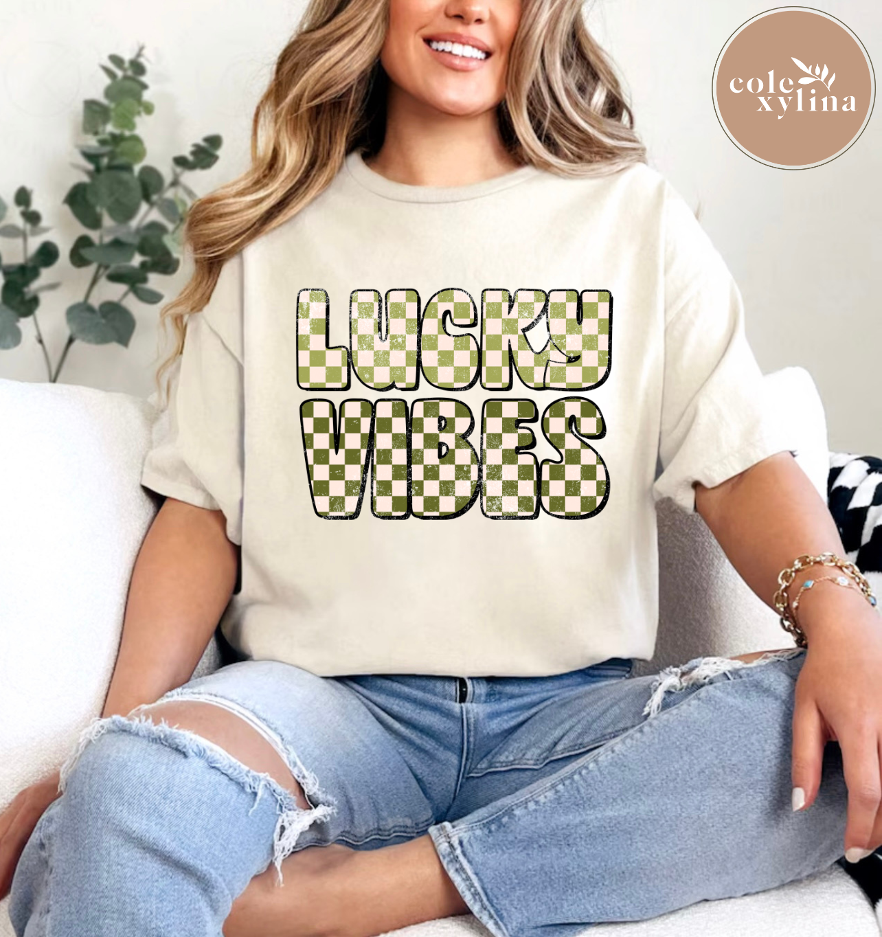 CHECKERED LUCKY VIBES (3 OPTIONS) - DTF TRANSFER