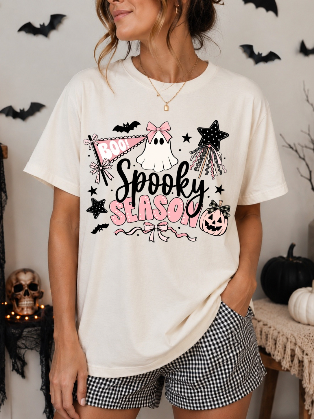 PINK BOO SPOOKY SEASON - DTF TRANSFER