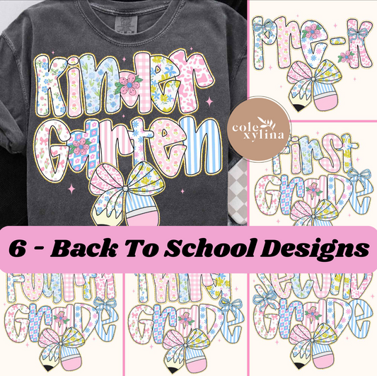 SWEET FLORAL BACK TO SCHOOL (6 OPTIONS) - DTF TRANSFER