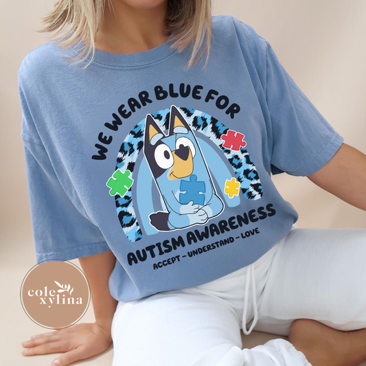 BLUE UNDERSTAND ADAPT LOVE - DTF TRANSFE