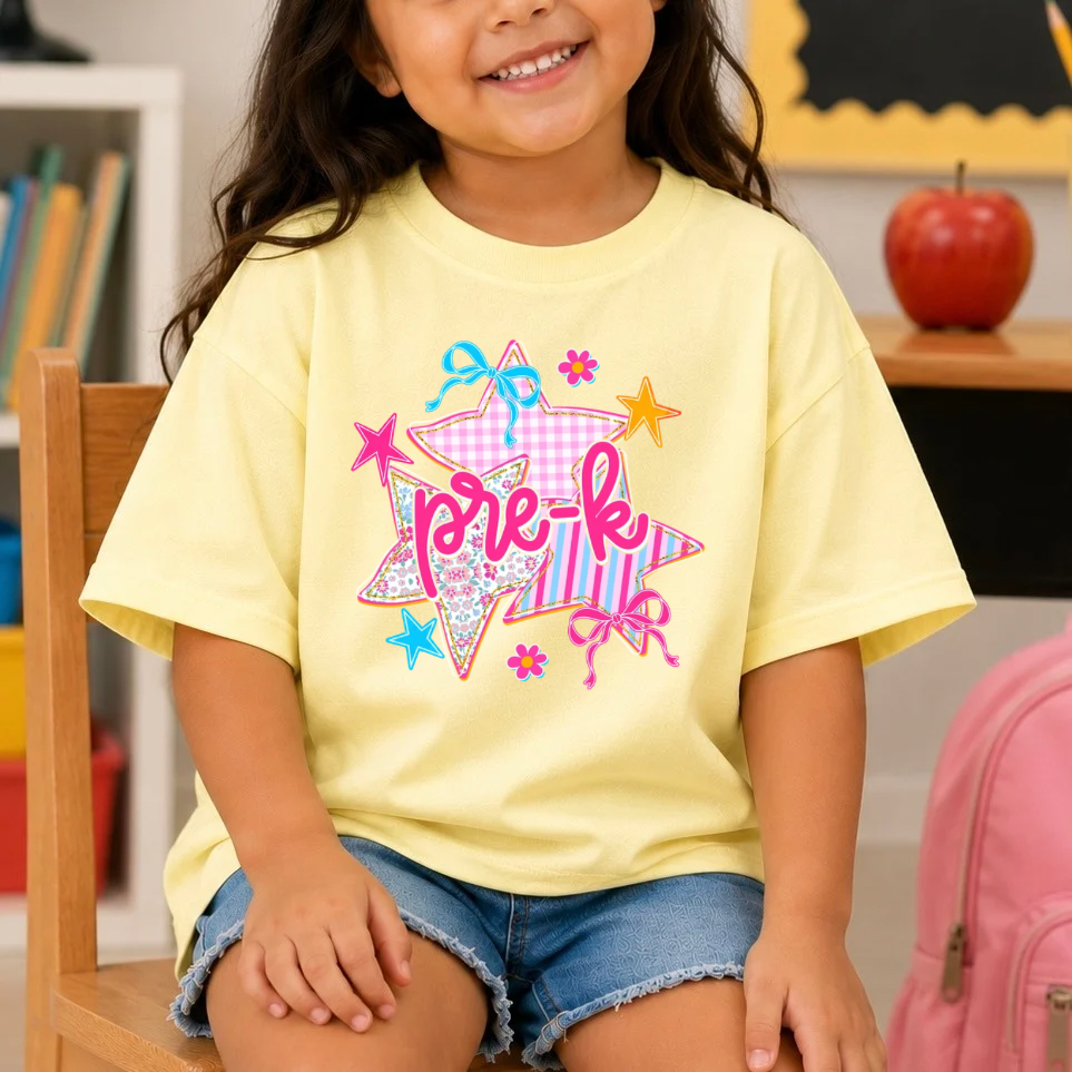 PINK STARS PRE-K - DTF TRANSFER