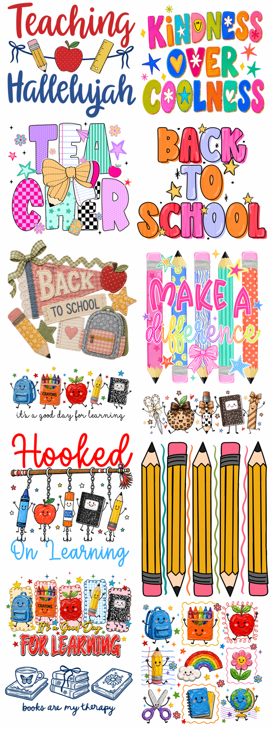 BACK TO SCHOOL GANG SHEET - READY TO PRESS