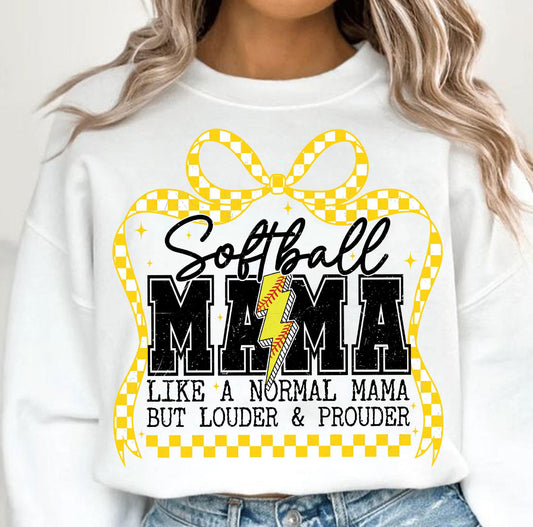 LOUDER AND PROUDER SOFTBALL MAMA - DTF TRANSFER