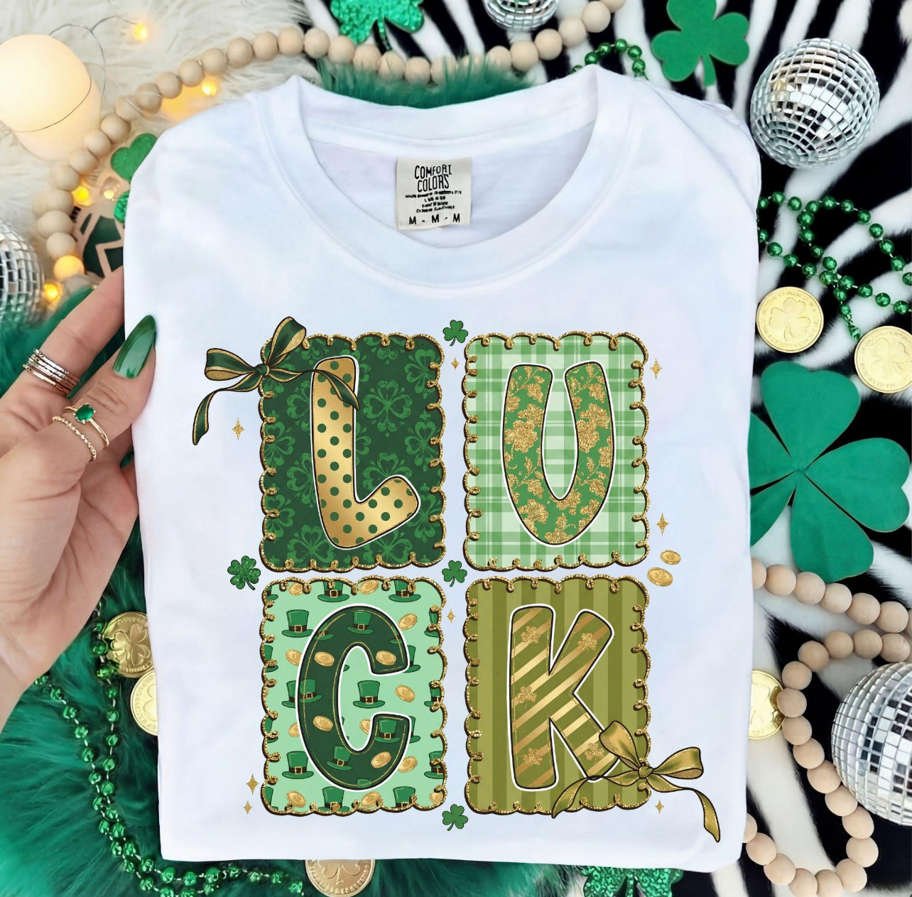 GREEN GOLD LUCK - DTF TRANSFER