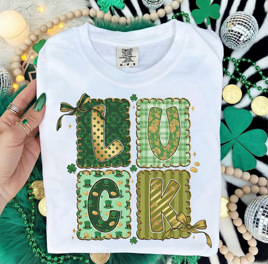 GREEN GOLD LUCK - DTF TRANSFER