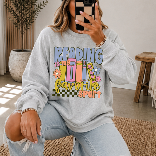 READING IS MY FAVORITE SPORT - DTF TRANSFER