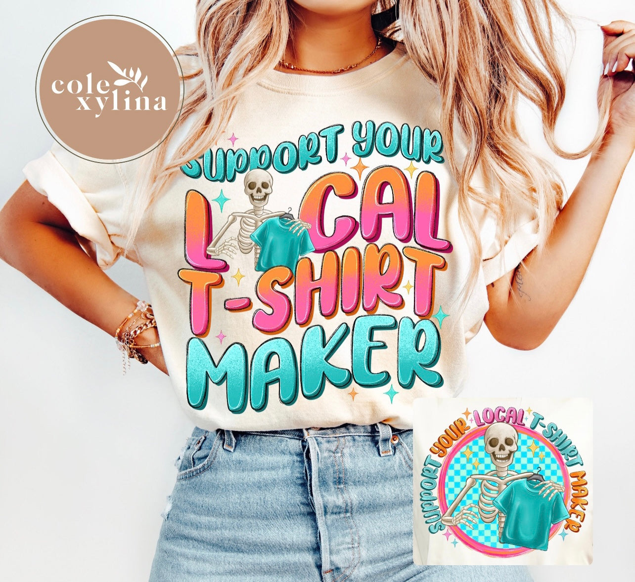 SUPPORT YOUR LOCAL T-SHIRT MAKER (TWO PIECE) - DTF TRANSFER