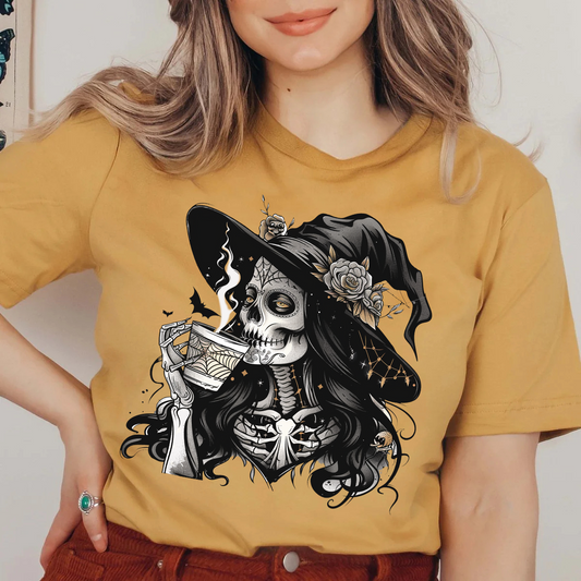 HALLOWEEN SKELETON COFFEE - DTF TRANSFER