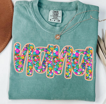 FLORAL GLITTER NAME (4 OPTIONS) - DTF TRANSFER