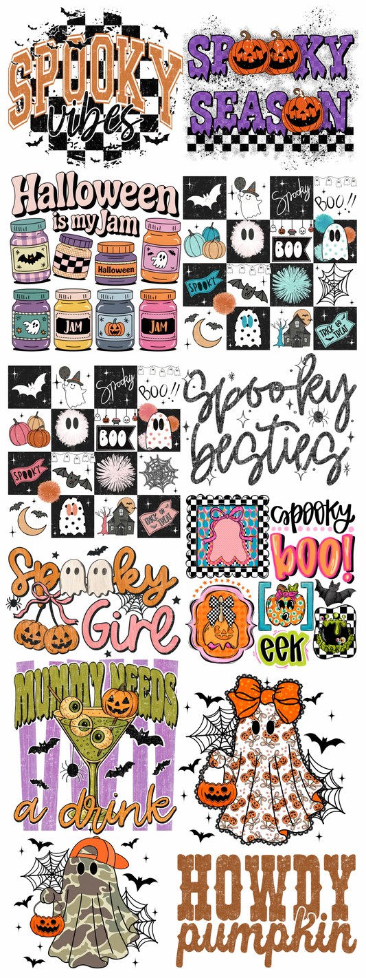 HALLOWEEN GANG SHEET - READY TO PRESS