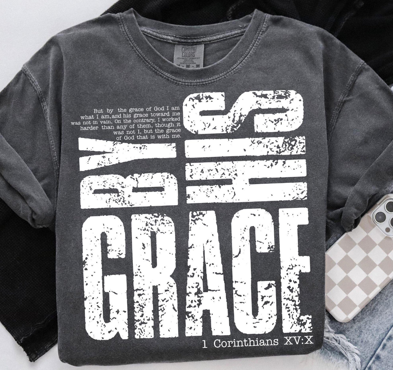 BY HIS GRACE (2 COLOR OPTIONS) - DTF TRANSFER