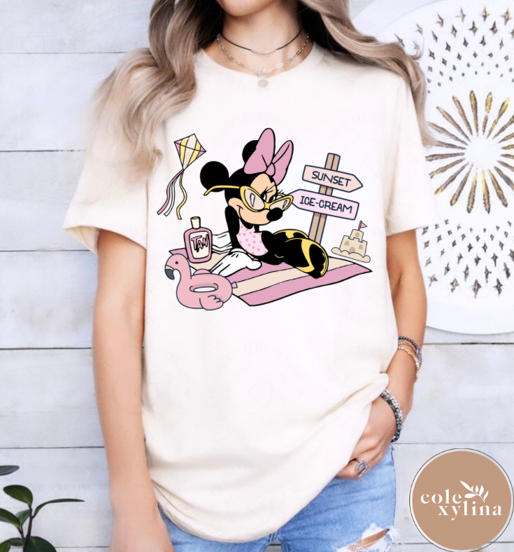 SUNSET GIRL MOUSE - DTF TRANSFER