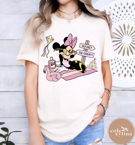 SUNSET GIRL MOUSE - DTF TRANSFER