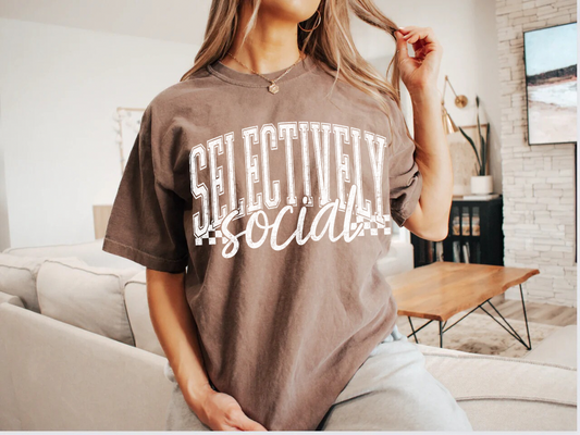 SELECTIVELY SOCIAL WHITE - DTF TRANSFER