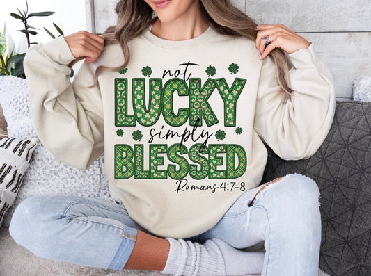 NOT LUCKY SIMPLY BLESSED - DTF TRANSFER
