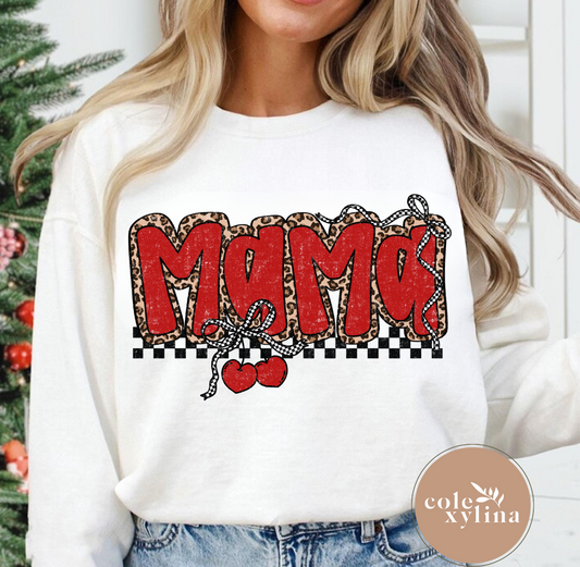 RETRO HEART CHERRY MAMA - DTF TRANSFER