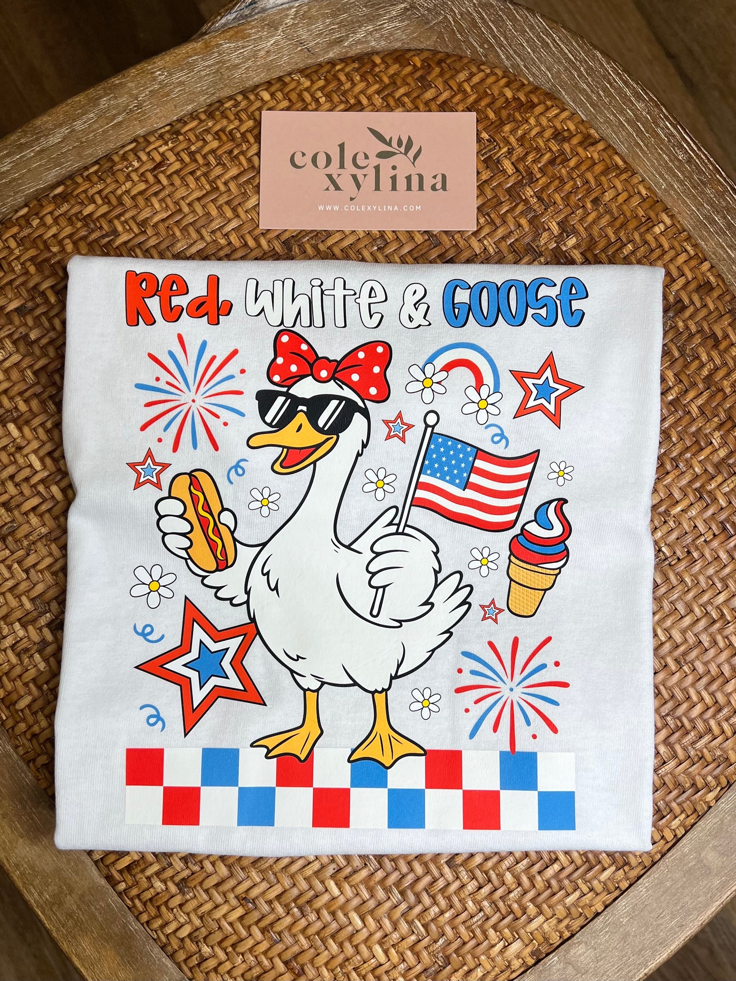 RED WHITE & GOOSE CHILD - SHIRT