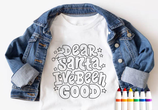 COLOR ME DEAR SANTA - SHIRT (MARKERS INCLUDED)