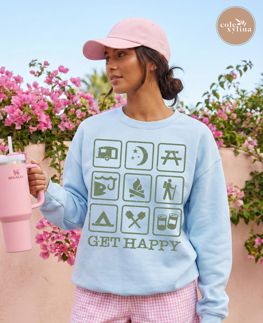 GET HAPPY - DTF TRANSFER