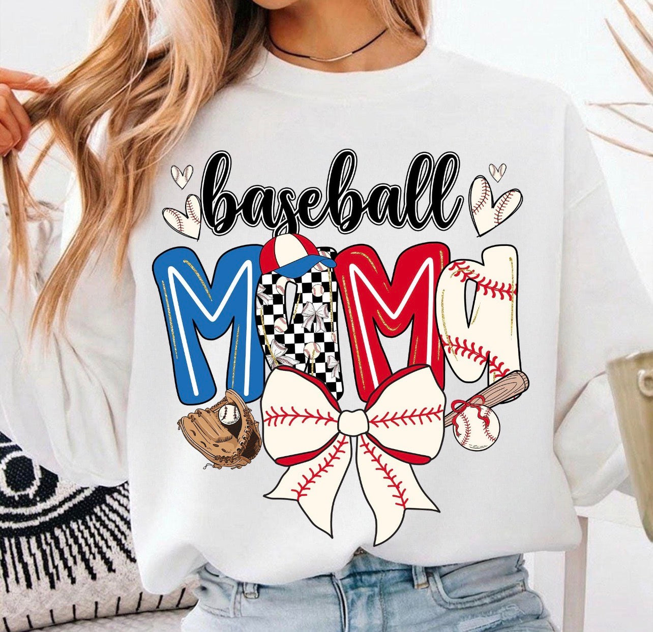 BASEBALL BOW MAMA - DTF TRANSFER