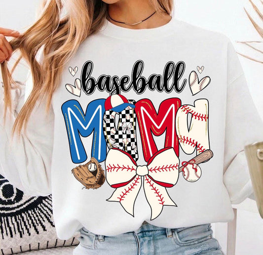 BASEBALL BOW MAMA - DTF TRANSFER