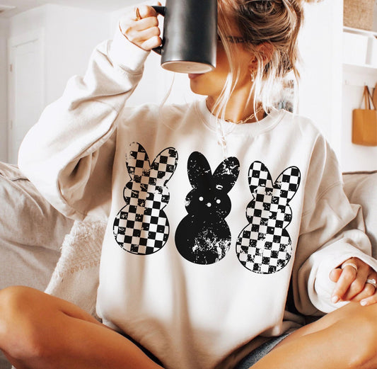 GRUNGE CHECKERED PEEPS (2 COLOR OPTIONS) - DTF TRANSFER
