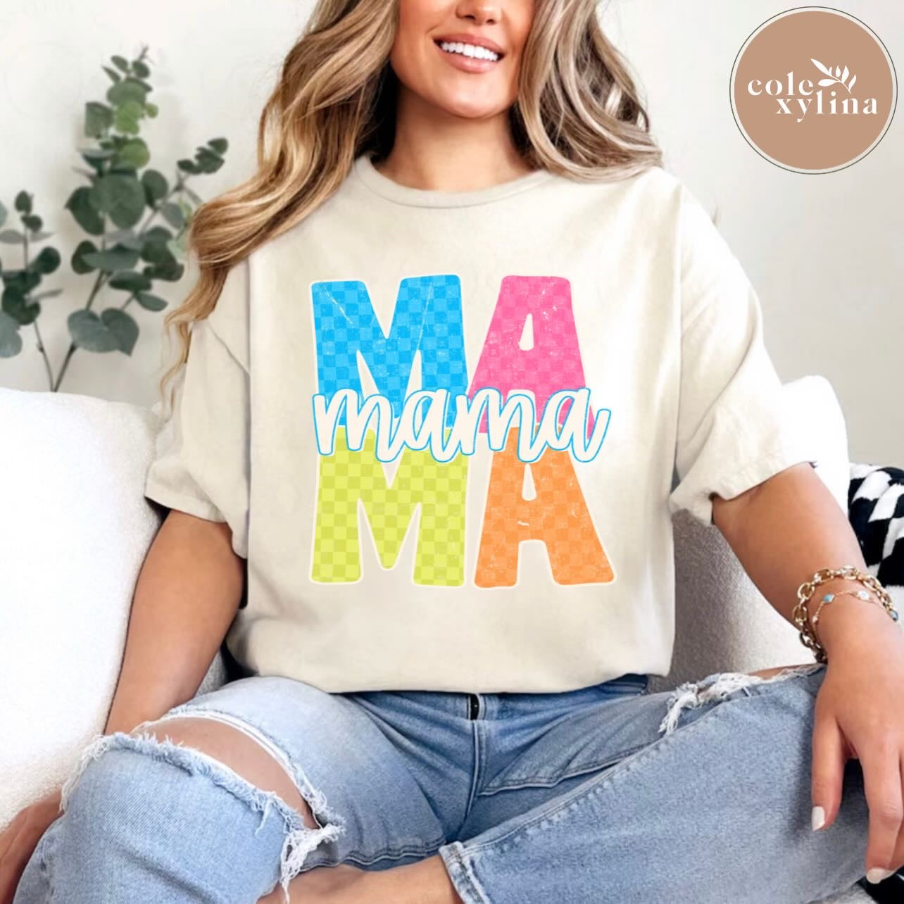 BLOCK STYLE MAMA - DTF TRANSFER