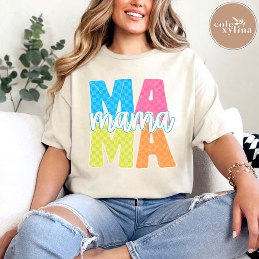 BLOCK STYLE MAMA - DTF TRANSFER