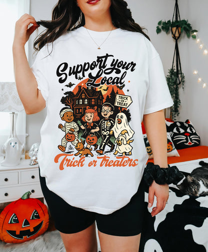 SUPPORT YOUR LOCAL TRICK OR TREATERS (2 OPTIONS) - DTF TRANSFER