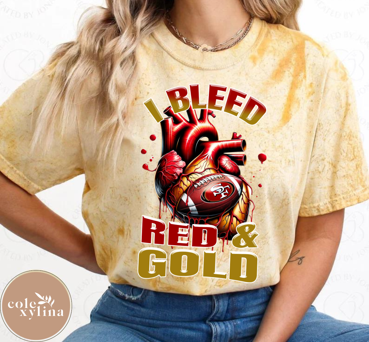 SHIRT - I BLEED RED & GOLD