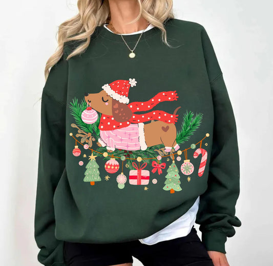 WIENER DOG CHRISTMAS - DTF TRANSFER