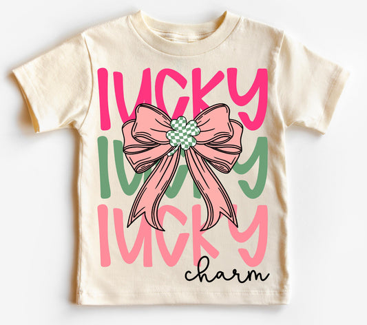 PINK BOW LUCKY CHARM - DTF TRANSFER