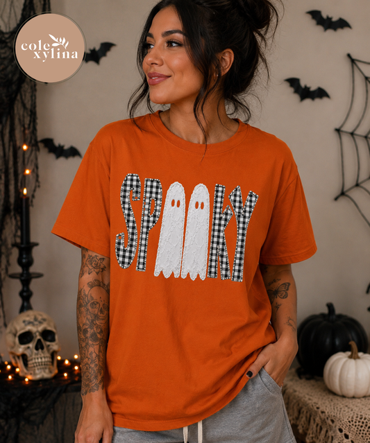 BLACK PLAID SPOOKY - DTF TRANSFER