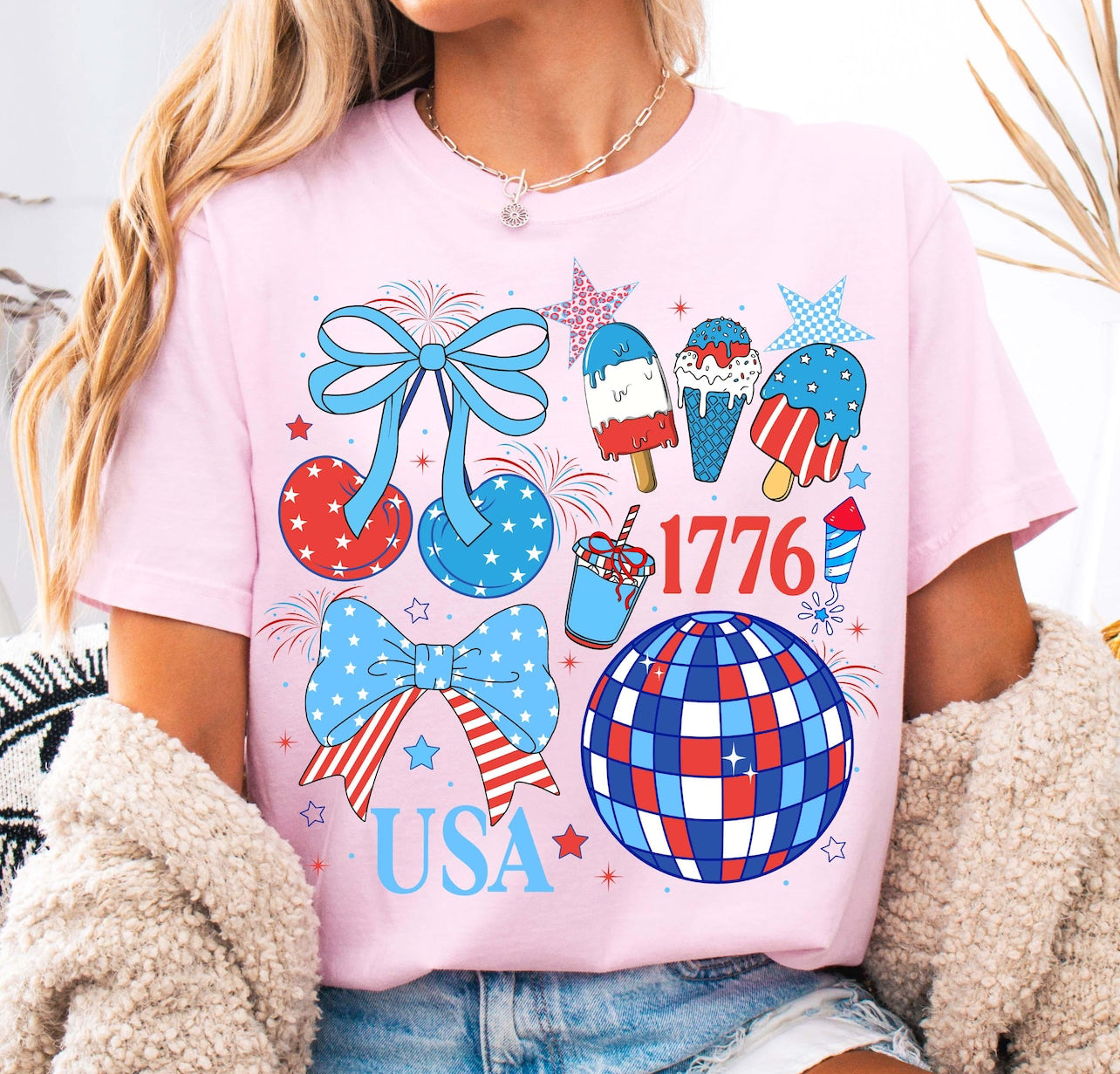 RETRO GIRLY USA 1776 - DTF TRANSFER