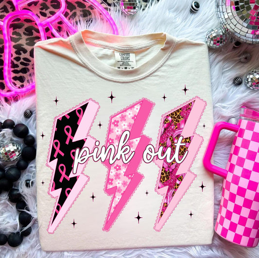 BOLTED PINK OUT - DTF TRANSFER