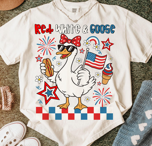 RED WHITE & GOOSE ADULT - SHIRT