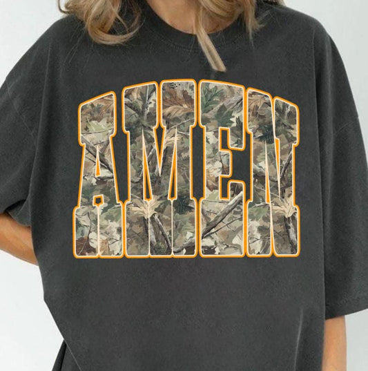 OUTDOOR CAMO AMEN - DTF TRANSFER
