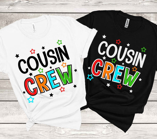 COLORFUL COUSIN CREW (2 COLOR OPTIONS) - DTF TRANSFER