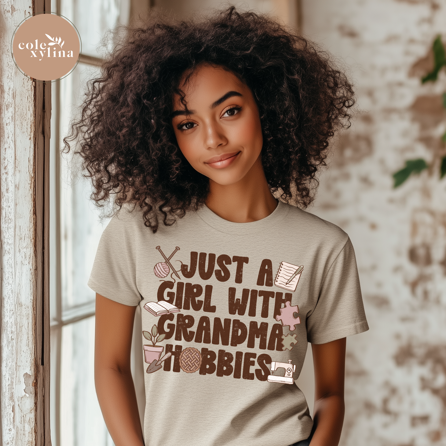 JUST A GIRL WITH GRANDMA HOBBIES - DTF TRANSFER