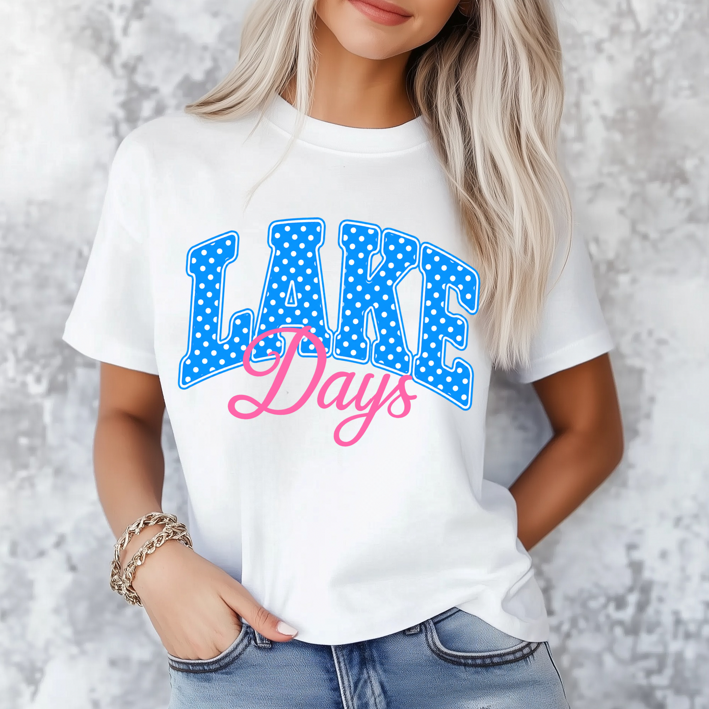 POLKA DOT LAKE DAYS - DTF TRANSFER