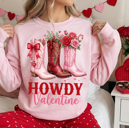 WESTERN BOOTS HOWDY VALENTINE - DTF TRANSFER