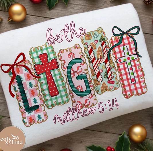 FESTIVE BE THE LIGHT - DTF TRANSFER