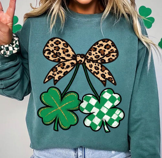 LEOPARD CLOVER CHERRY - DTF TRANSFER